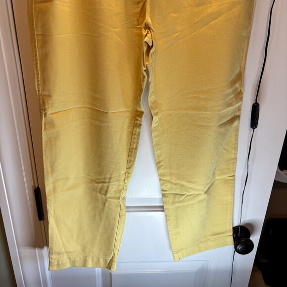 NWT GAP Factory Women's Size Small Yellow Easy Pants Mid Rise - Picture 2 of 9